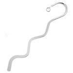 1 156mm Nickel Plated Squiggle Bookmark