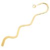 1 156mm Gold Plated Squiggle Bookmark 