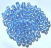 50 6mm Transparent Light Sapphire Round Glass Beads
