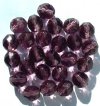 25 10mm Faceted Round Transparent Amethyst Firepolish Beads