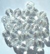 25 10mm Faceted Round Transparent Crystal Firepolish Beads