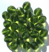 25 10mm Faceted Round Transparent Olivine Firepolish Beads