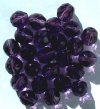 25 10mm Faceted Round Transparent Tanzanite Firepolish Beads