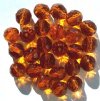 25 10mm Faceted Round Transparent Topaz Firepolish Beads