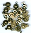 20 7mm Antique Gold Button Clasps