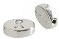 SS2454 1 11mm Sterling Survivor & Ribbon Bead