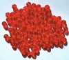 50 6mm Transparent Orange Round Glass Beads