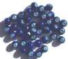 40 6mm Round Blue Miracle Beads