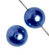 20 12mm Dark Blue Glass Pearl Beads