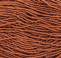 1 Hank of 11/0 Metallic Dark Copper Seed Beads