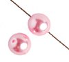 16 inch strand of 4mm Pink Round Glass Pearl Beads