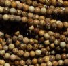 16 inch Strand of 4mm Round Picture Jasper Beads