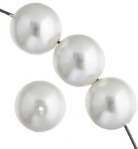 Strand of 2mm White Round Glass Pearl Beads
