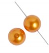 20 12mm Orange Glass Pearl Beads