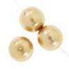 20 12mm Gold Glass Pearl Beads