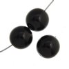 20 12mm Black Glass Pearl Beads