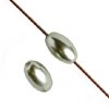 16 inch strand of 7x4mm Sage Glass Pearl Oval Beads