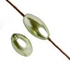 16 inch strand of 7x4mm Olivine Glass Pearl Oval Beads