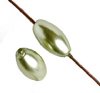 16 inch strand of 7x4mm Olivine Glass Pearl Oval Beads