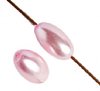 16 inch strand of 7x4mm Light Pink Glass Pearl Oval Beads