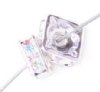 10 8mm Silver Squaredelles with Crystal AB Rhinestones