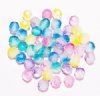 50 6mm Faceted Two Tone Fire & Ice Bead Mix