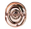 1 17x20x8mm Light Amethyst with Bronze Swirl Lampwork Disk