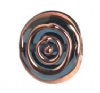 1 17x20x8mm Montana with Bronze Swirl Lampwork Disk