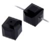 2 8mm Jet Swarovski Cubes