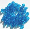 50 5mm Transparent Capri Blue Baby Bell Flower Beads