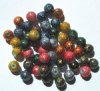 8mm Round Metallic Glass Beads