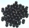 50 6mm Pleated Round Gunmetal Beads