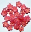 25 5x16mm Pink Opal Cupped Flower Beads