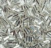 50 grams, #3 Silver Lined Crystal Bugle Beads