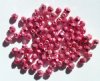 100 4mm Faceted Metallic Pink Firepolish Beads
