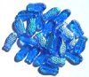 25 15mm Transparent Sapphire AB Fish Beads