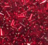 50g #3 Bugle Silver Lined Red