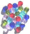 25 12mm Four-Sided Flat Round Glass Bead Mix Pack