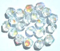 20 10mm Faceted Crystal AB Nugget Firepolish Beads