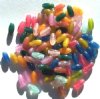 100 9x4mm Mixed Marble Oval Beads