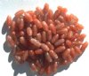 100 9x4mm Dark Topaz Marble Oval Beads