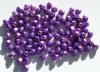 100 4mm Faceted Metallic Purple Firepolish Beads