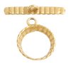 1 10mm Anti-Tarnish Brass Hammered Toggle