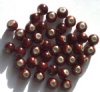 40 6mm Round Cinnamon Brown Miracle Beads