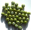 40 6mm Round Light Olive Miracle Beads