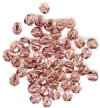 50 6mm Faceted Light Amethyst Copperlined Firepolish Beads