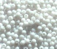 500 4mm Opaque White Acrylic Beads
