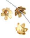 2 10mm Anti-Tarnish Brass Flower Bead Caps