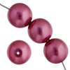 16 inch strand of 4mm Fuchsia Round Glass Pearl Beads