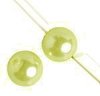 16 inch strand of 8mm Round Light Jonquil Glass Pearl Beads